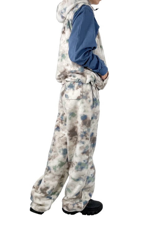TIE-DYE BOA VEST -IVORY MIX- *Last1